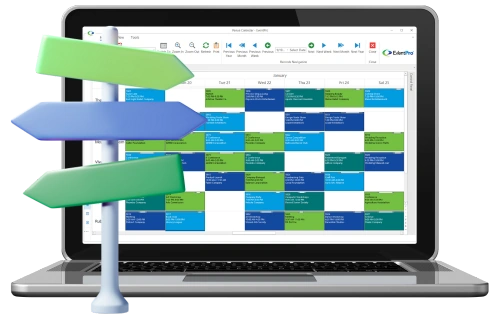 EventPro tour illustration showing how the software saves time and boosts productivity